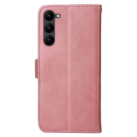 Samsung Galaxy S23+ (Plus) Læder Flip Cover m. Pung - Rose Gold