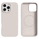 iPhone 16 Pro Max - 2-i-1 Silikone & Hård Plast Bagside Cover - MagSafe Kompatibel - Beige