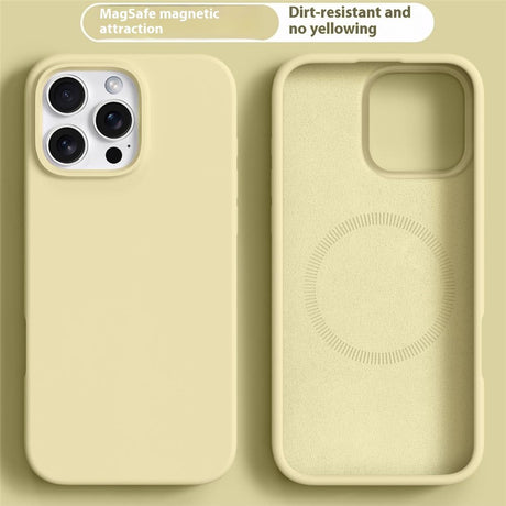 iPhone 16 Pro Max - 2-i-1 Silikone & Hård Plast Bagside Cover - MagSafe Kompatibel - Gul