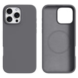 iPhone 16 Pro Max - 2-i-1 Silikone & Hård Plast Bagside Cover - MagSafe Kompatibel - Mørkegrå