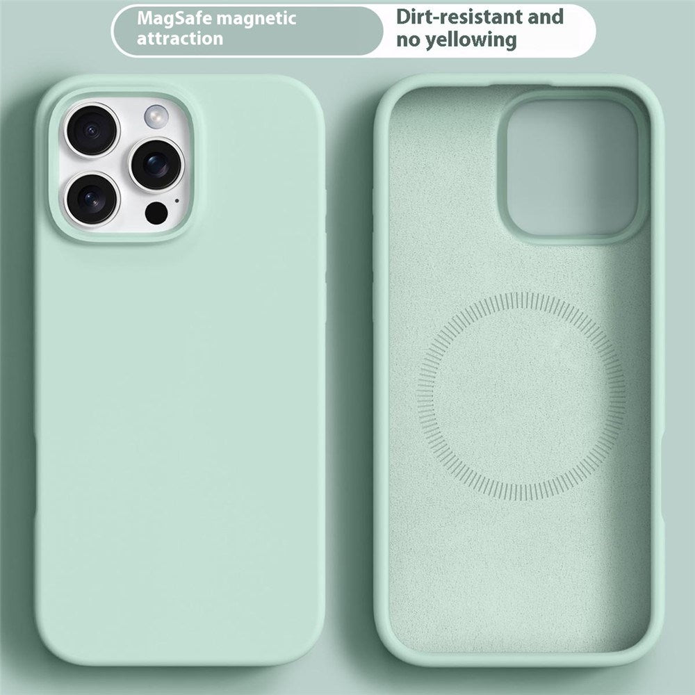 iPhone 16 Pro - 2-i-1 Silikone & Hård Plast Bagside Cover - MagSafe Kompatibel - Lysegrøn
