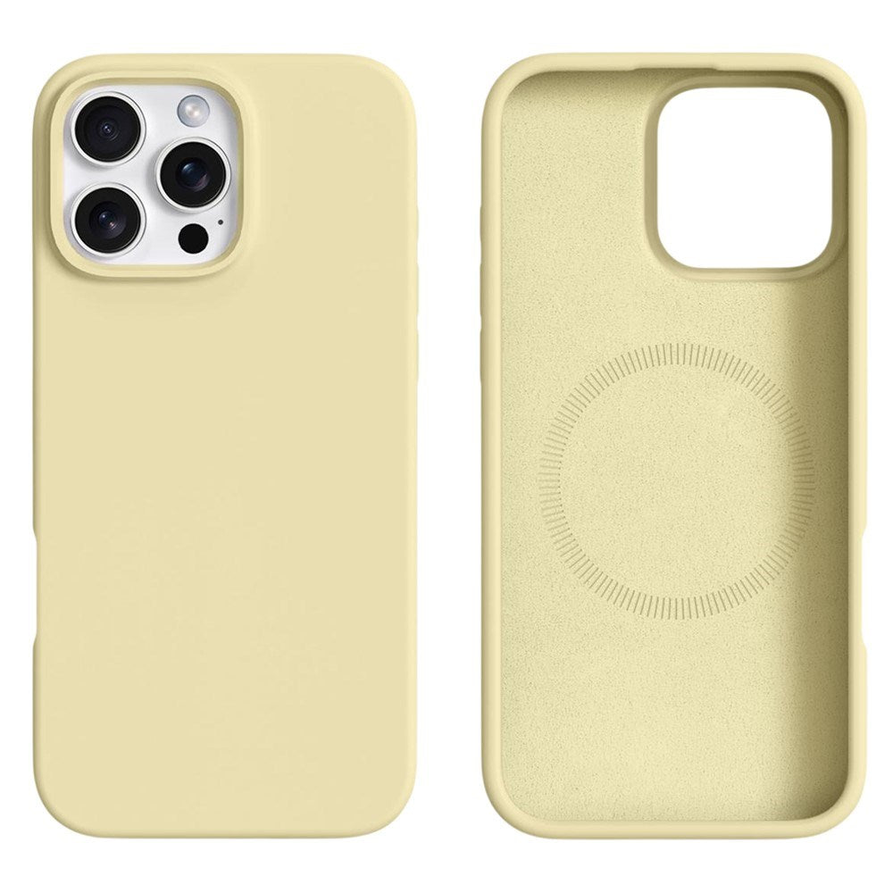 iPhone 16 Pro - 2-i-1 Silikone & Hård Plast Bagside Cover - MagSafe Kompatibel - Gul