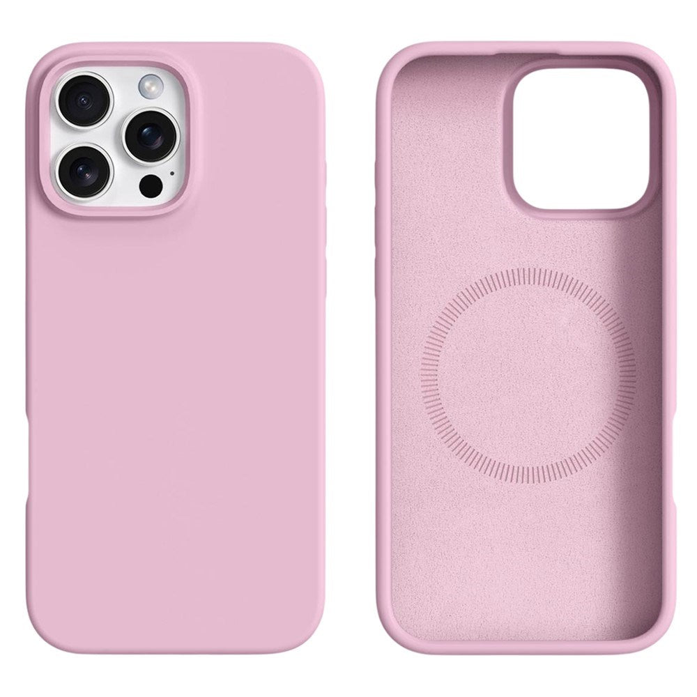 iPhone 16 Pro - 2-i-1 Silikone & Hård Plast Bagside Cover - MagSafe Kompatibel - Lyserød