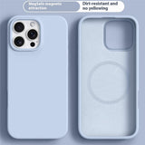 iPhone 16 Pro - 2-i-1 Silikone & Hård Plast Bagside Cover - MagSafe Kompatibel - Lyseblå