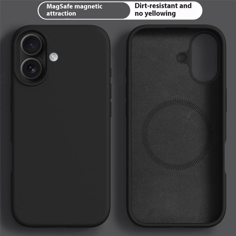 iPhone 17 2-i-1 Silikone & Hård Plast Mobil Cover – MagSafe Kompatibelt – Sort