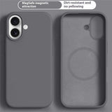 iPhone 17 2-i-1 Silikone & Hård Plast Mobil Cover – MagSafe Kompatibelt – Mørkegrå