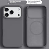 iPhone 17 Pro Max 2-i-1 Silikone & Hård Plast Mobil Cover – MagSafe Kompatibelt – Mørkegrå