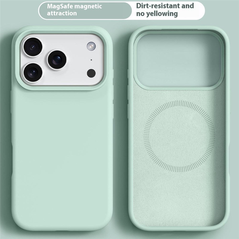 iPhone 17 Pro 2-i-1 Silikone & Hård Plast Mobil Cover – MagSafe Kompatibelt – Lysegrøn