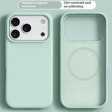 iPhone 17 Pro 2-i-1 Silikone & Hård Plast Mobil Cover – MagSafe Kompatibelt – Lysegrøn