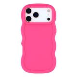 iPhone 17 Pro Max - EIDERWOOD Fleksibelt Plastik Wavy Bagside Cover - Pink