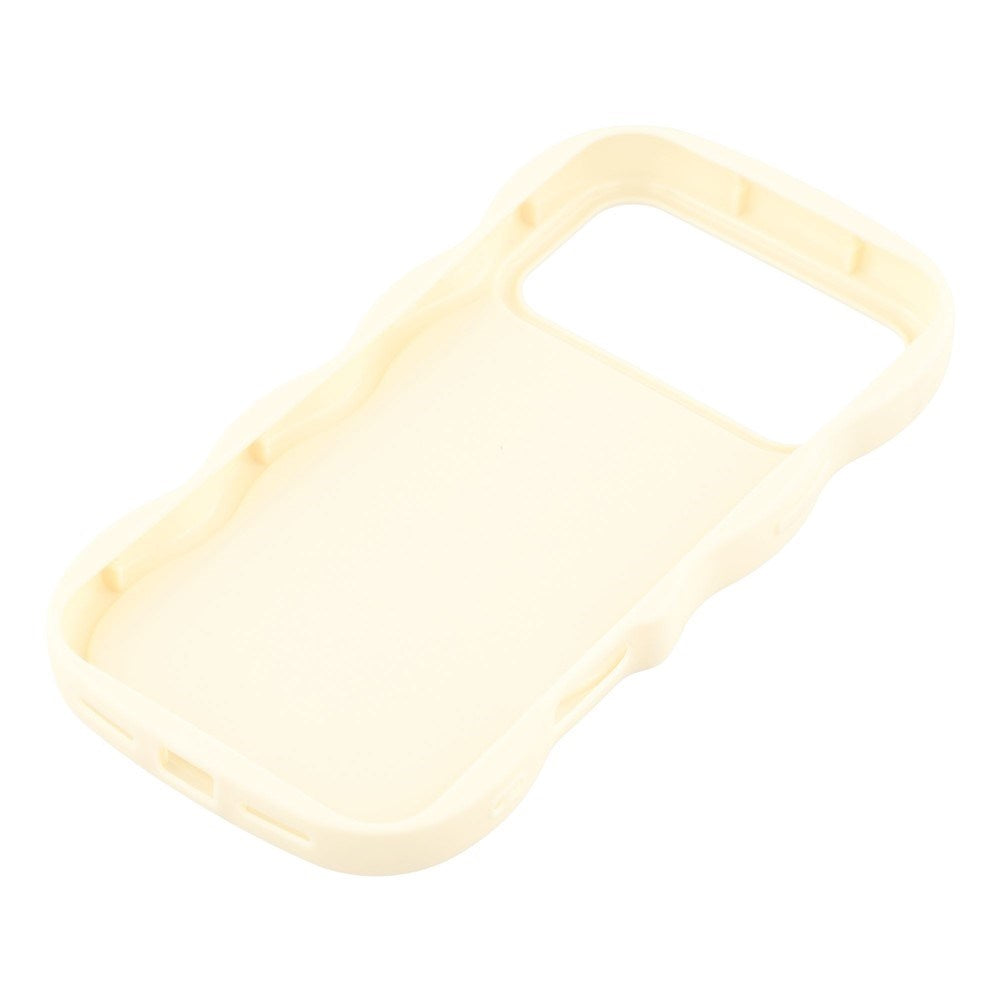 iPhone 17 Pro Max - EIDERWOOD Fleksibelt Plastik Wavy Bagside Cover - Hvid