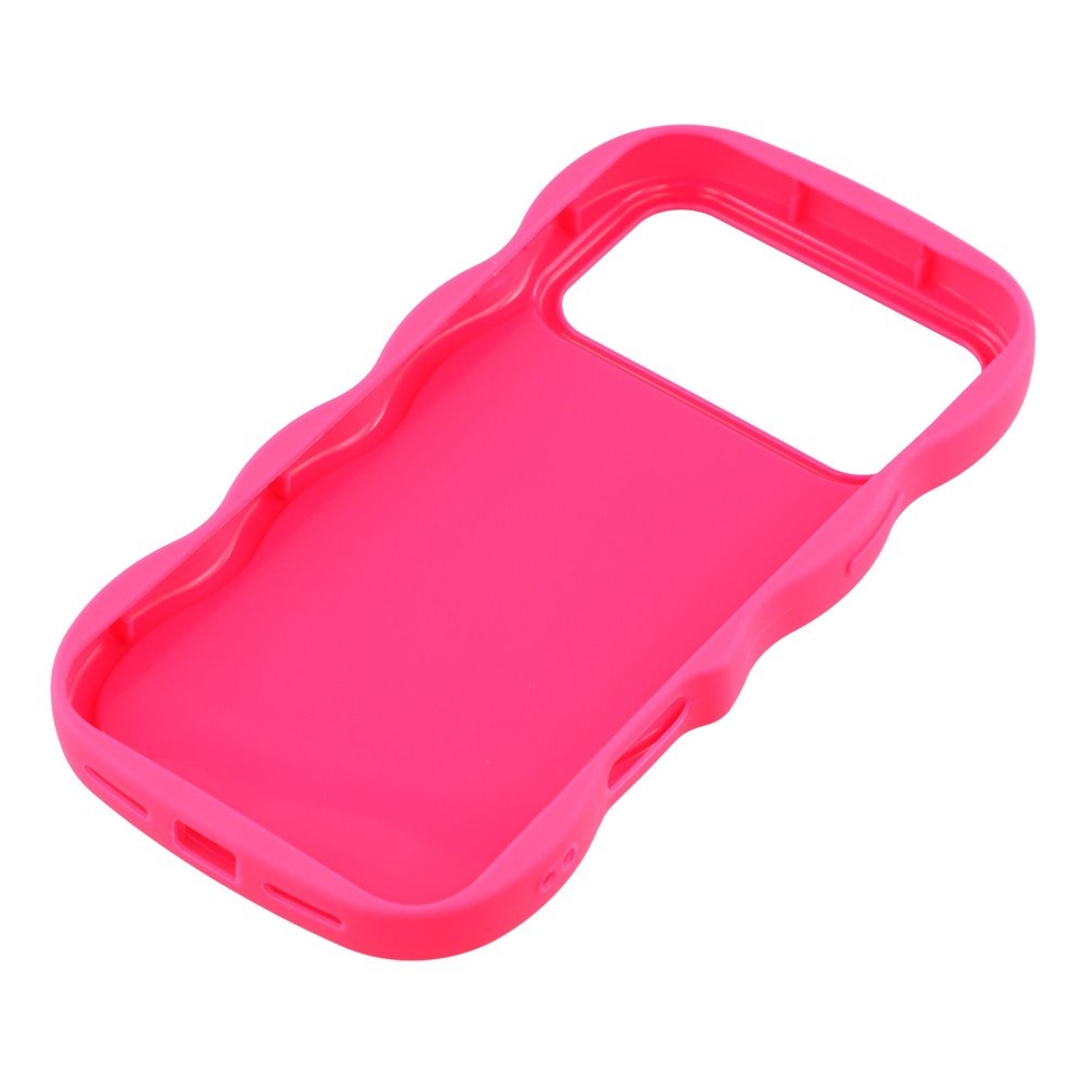 iPhone 17 Pro - EIDERWOOD Fleksibelt Plastik Wavy Bagside Cover - Pink