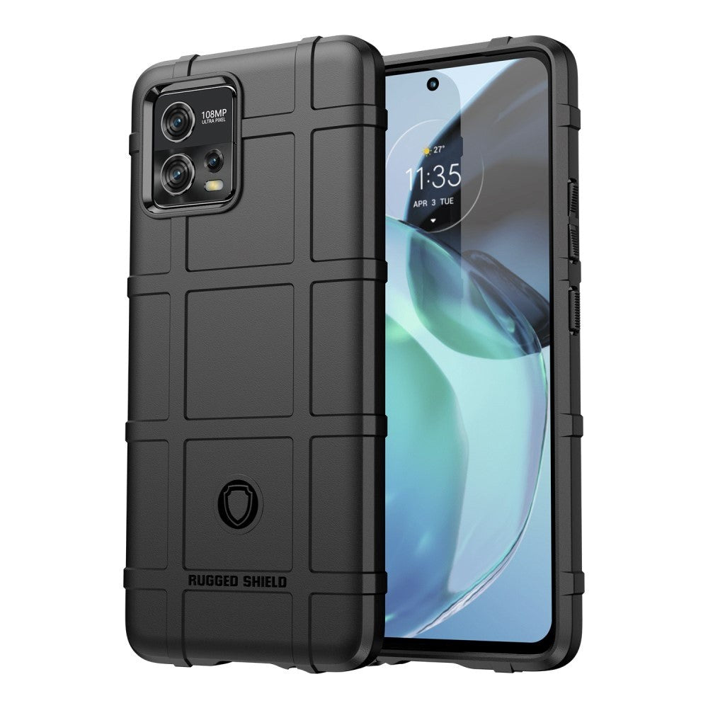 Motorola Moto G72 Rugged Shield Series Håndværker Bagside Cover - Sort