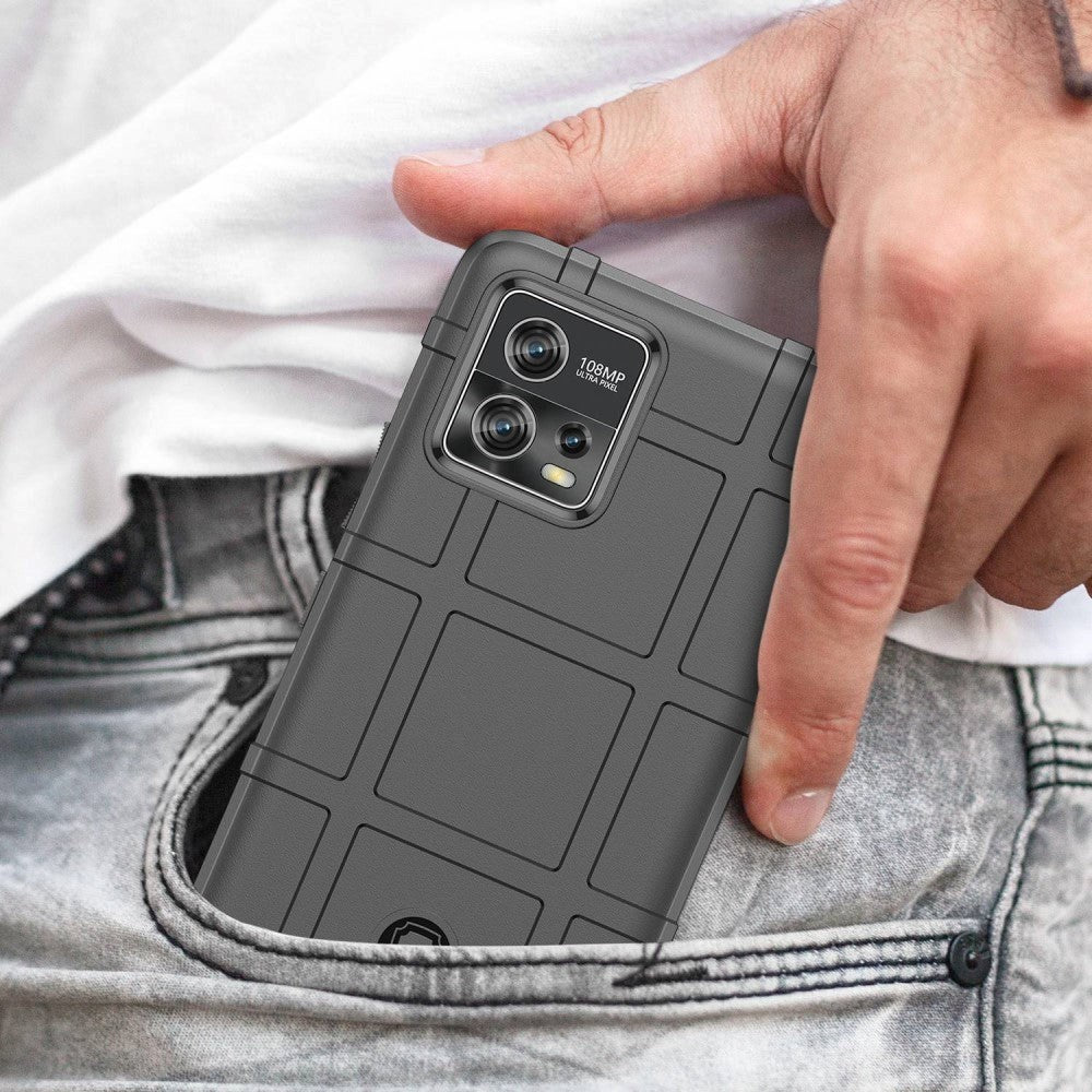 Motorola Moto G72 Rugged Shield Series Håndværker Bagside Cover - Sort