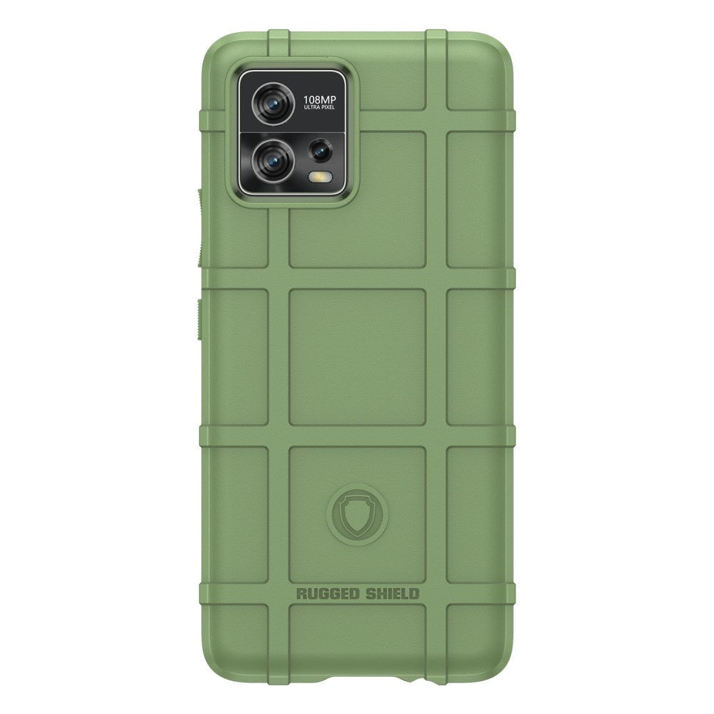 Motorola Moto G72 Rugged Shield Series Håndværker Bagside Cover - Grøn