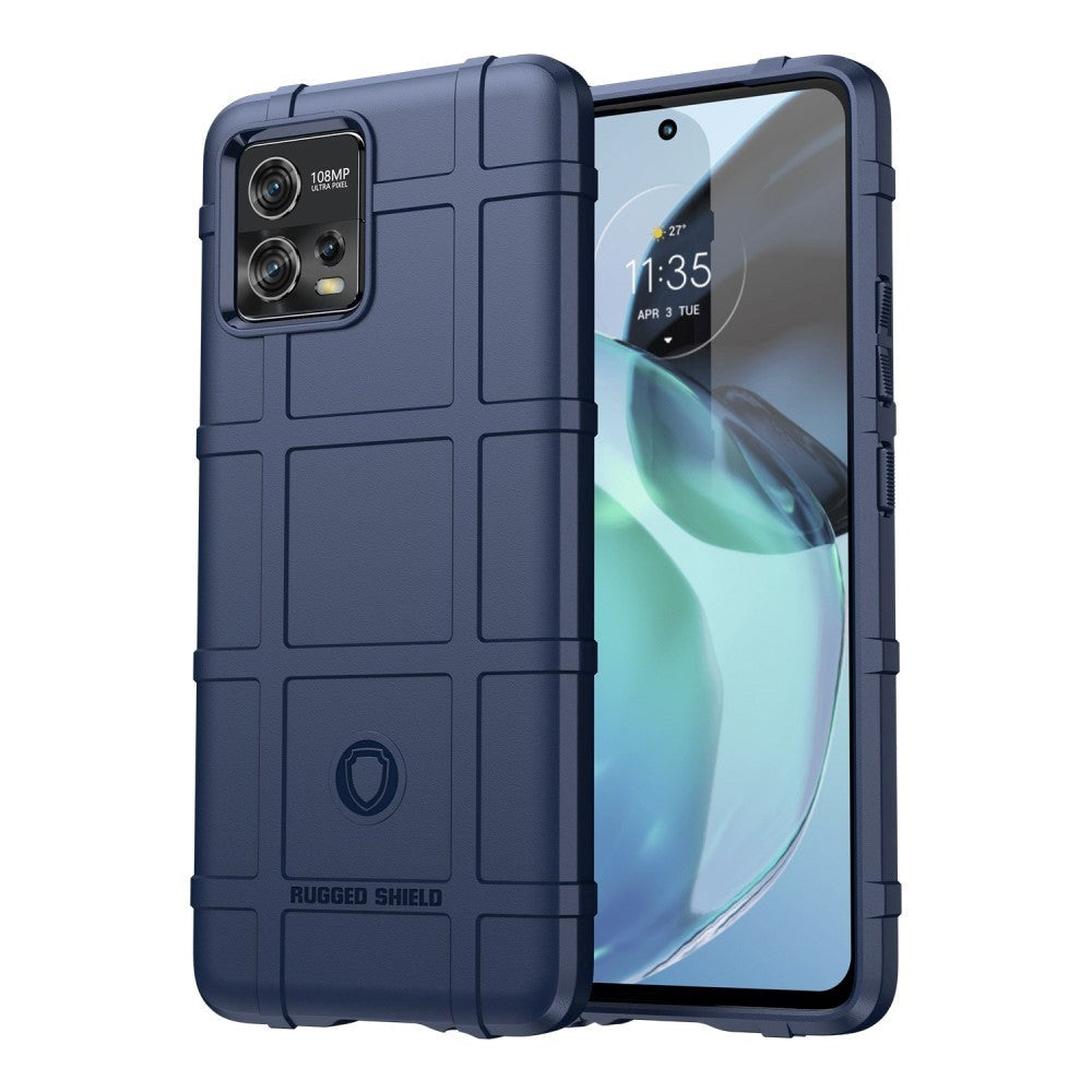 Motorola Moto G72 Rugged Shield Series Håndværker Bagside Cover - Blå