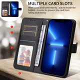 Xiaomi Redmi 15 (4G) EIDERWOOD Kunstlæder Flip Cover m. Strop & Indbygget Kortholder - Sort