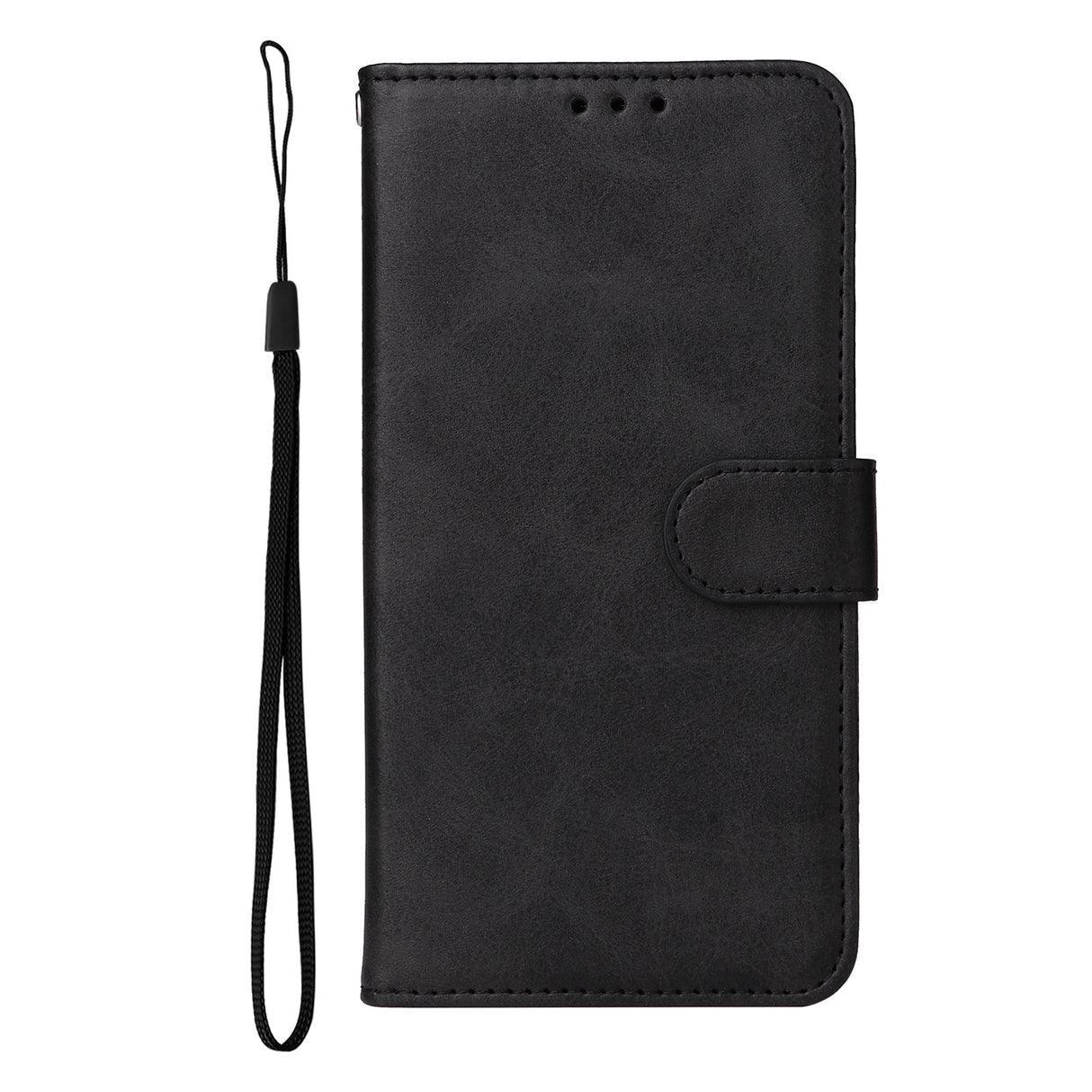 Xiaomi Redmi 15 (4G) EIDERWOOD Kunstlæder Flip Cover m. Strop & Indbygget Kortholder - Sort