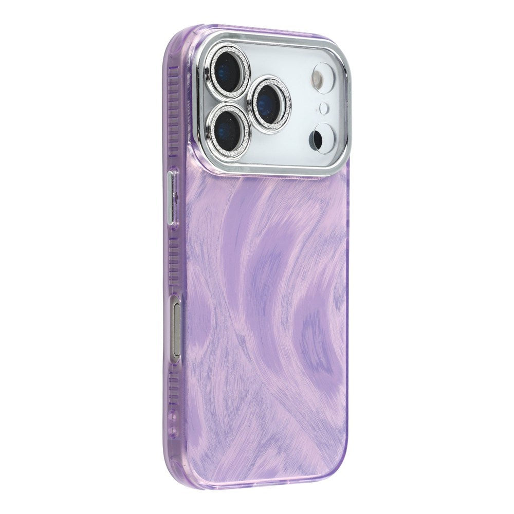 iPhone 17 Pro - EIDERWOOD Hybrid Cover m. Kameralinsebeskyttelse - Penselstrøgsmønster / Lilla