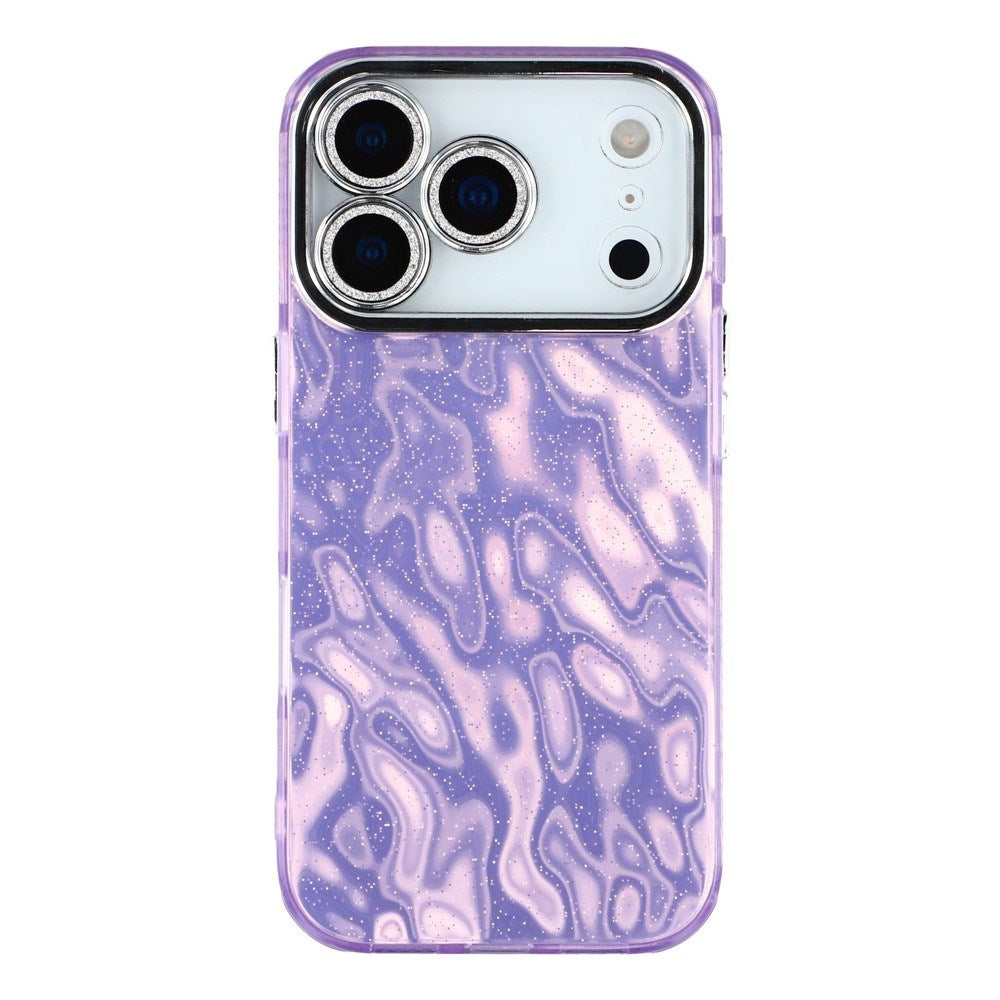 iPhone 17 Pro - EIDERWOOD Hybrid Cover m. Kameralinsebeskyttelse - Rynket Mønster / Lilla