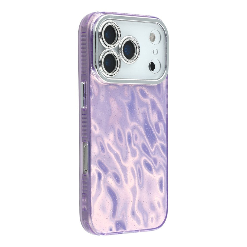 iPhone 17 Pro - EIDERWOOD Hybrid Cover m. Kameralinsebeskyttelse - Rynket Mønster / Lilla