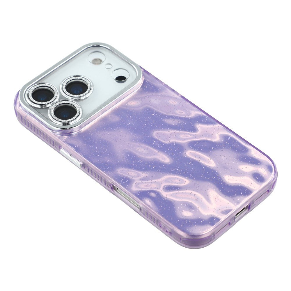 iPhone 17 Pro - EIDERWOOD Hybrid Cover m. Kameralinsebeskyttelse - Rynket Mønster / Lilla