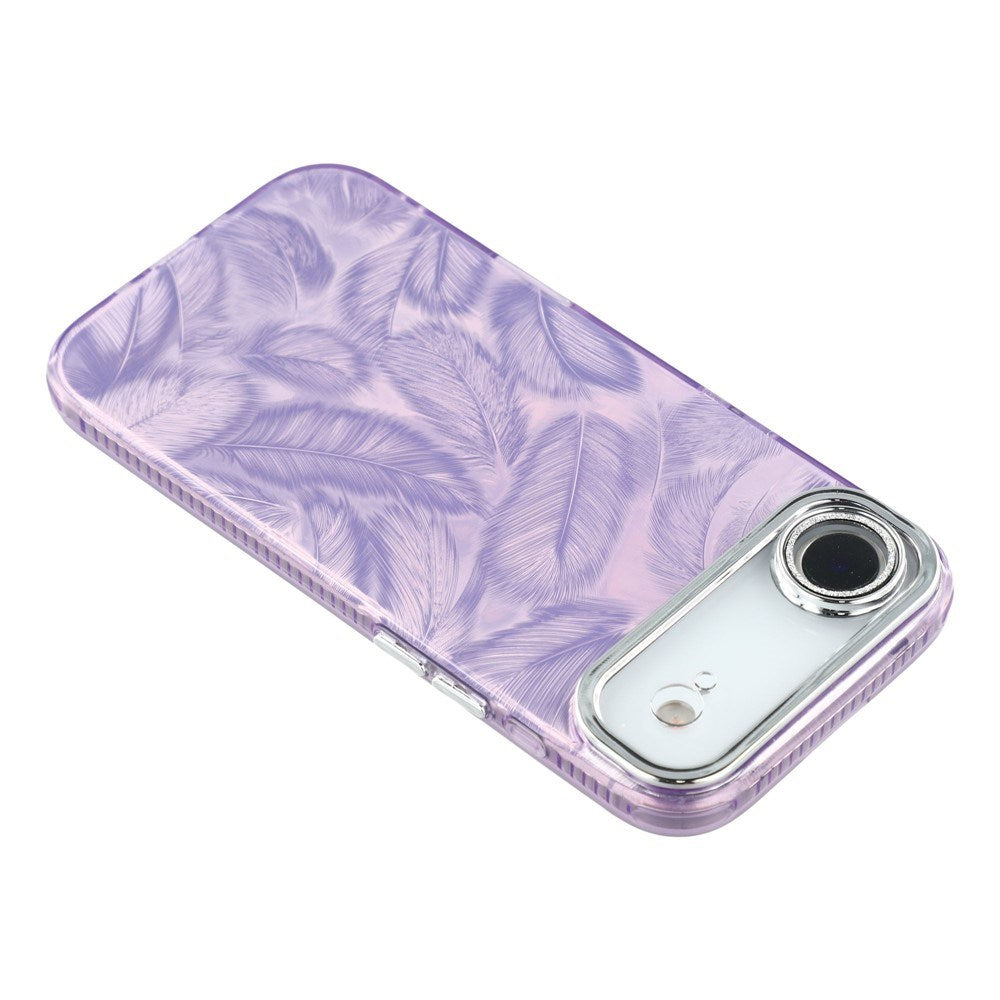 iPhone Air - EIDERWOOD Hybrid Cover m. Kameralinsebeskyttelse - Penselstrøgsmønster / Lilla