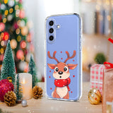 EIDERWOOD Samsung Galaxy A56 (5G) Fleksibelt Plast Jule Mobil Cover - Gennemsigtig / Rensdyr