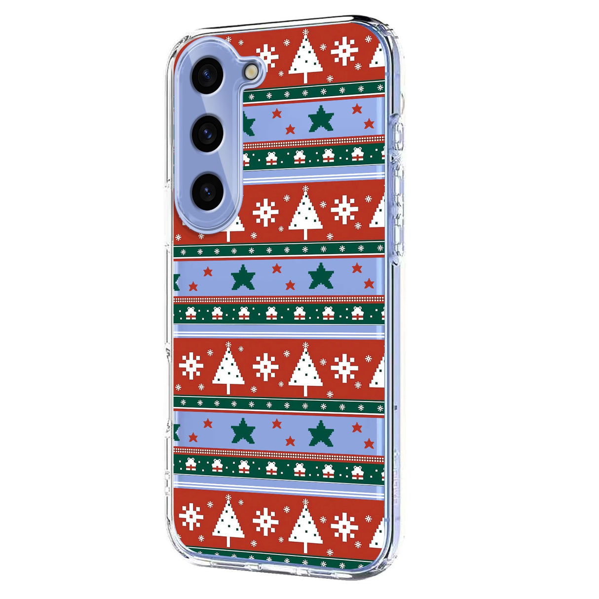 EIDERWOOD Samsung Galaxy S25 / S24 Fleksibelt Plast Jule Mobil Cover - Gennemsigtig / Mønster