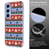 EIDERWOOD Samsung Galaxy S25 / S24 Fleksibelt Plast Jule Mobil Cover - Gennemsigtig / Mønster