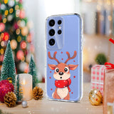 EIDERWOOD Samsung Galaxy S25 Ultra Fleksibelt Plast Jule Mobil Cover - Gennemsigtig / Rensdyr