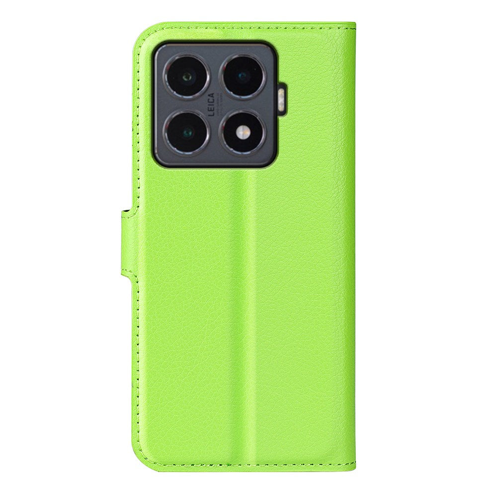Xiaomi 15T Pro EIDERWOOD Kunstlæder Flipcover m. Pung & Ståfunktion - Grøn