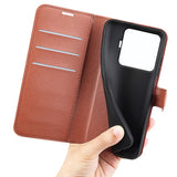Xiaomi 15T Pro EIDERWOOD Kunstlæder Flipcover m. Pung & Ståfunktion - Brun