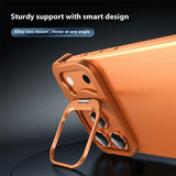 iPhone 17 Pro 2-i-1 Metal Bumper Cover - Ståfunktion & Linsebeskytter - Guld