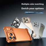 iPhone 17 Pro 2-i-1 Metal Bumper Cover - Ståfunktion & Linsebeskytter - Guld