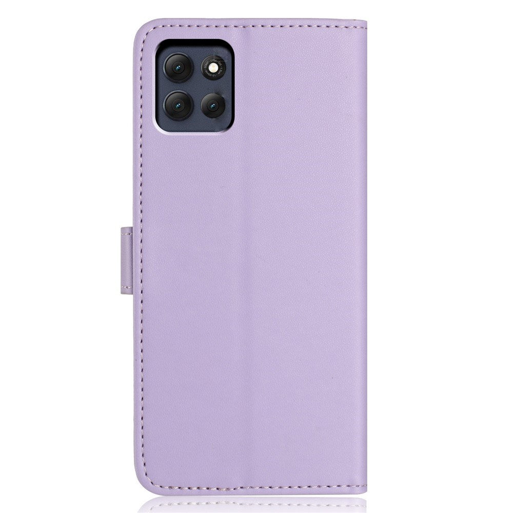Motorola Moto G86 Power EIDERWOOD Kunstlæder Flip Cover m. Strop & Pung - Lilla