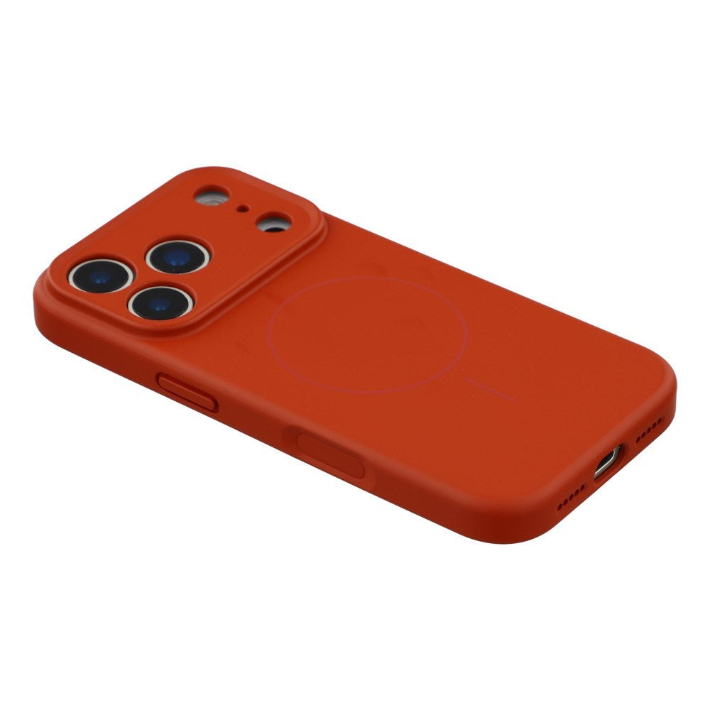 EIDERWOOD iPhone 17 Pro Max Fleksibelt Plastik Mobil Cover m. Foret Inderside - MagSafe Kompatibel - Mørkerød