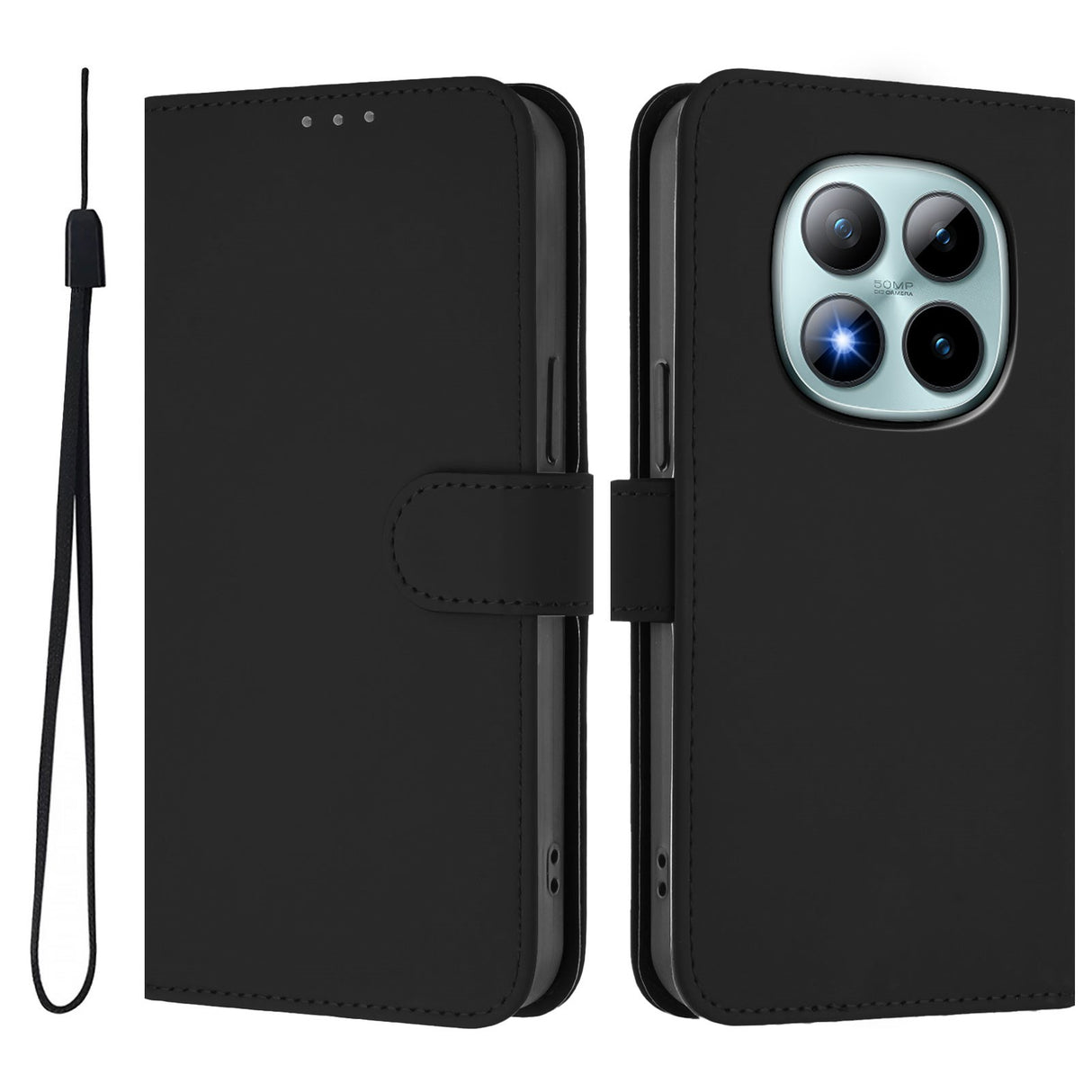 Xiaomi Redmi Note 15 Pro+ (Plus) / Poco M8 Pro (5G) EIDERWOOD Flipcase med Rem - Sort