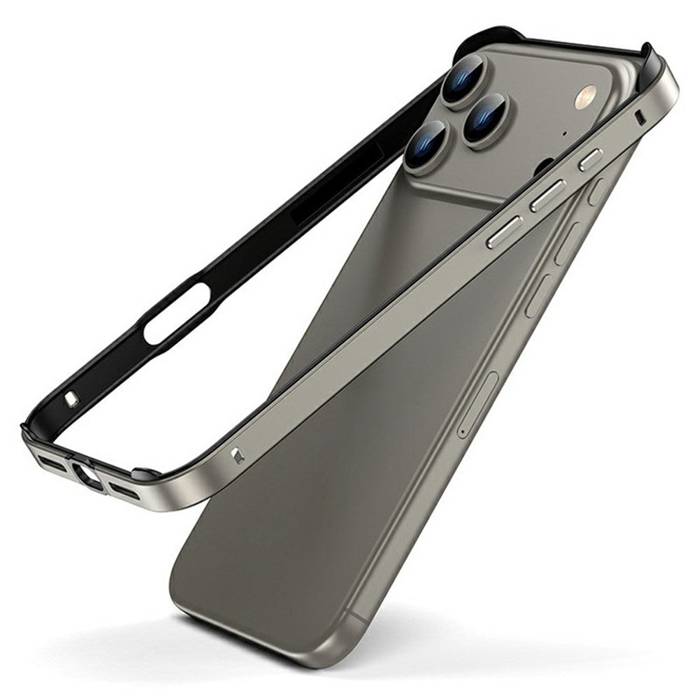 iPhone 17 Pro EIDERWOOD Metal Bumper Cover m. Stødabsorberende Silikone Hjørner - Grå
