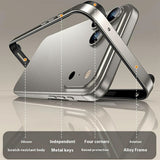 iPhone 17 Pro EIDERWOOD Metal Bumper Cover m. Stødabsorberende Silikone Hjørner - Mørkeblå
