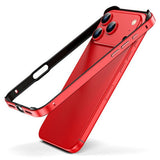 iPhone 17 Pro Max EIDERWOOD Metal Bumper Cover m. Stødabsorberende Silikone Hjørner - Rød