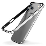 iPhone 17 Pro Max EIDERWOOD Metal Bumper Cover m. Stødabsorberende Silikone Hjørner - Sølv