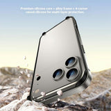iPhone 17 Pro Max EIDERWOOD Metal Bumper Cover m. Stødabsorberende Silikone Hjørner - Mørkeblå