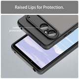 Sony Xperia 10 VII - EIDERWOOD Mat Hybrid Bagside Cover - Gennemsigtig / Sort