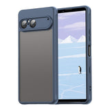 Sony Xperia 10 VII - EIDERWOOD Mat Hybrid Bagside Cover - Gennemsigtig / Mørkeblå