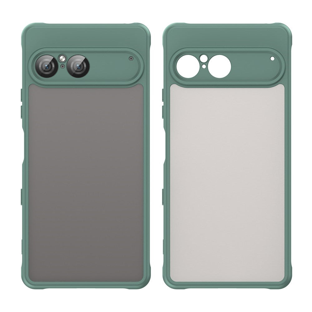 Sony Xperia 10 VII - EIDERWOOD Mat Hybrid Bagside Cover - Gennemsigtig / Grøn