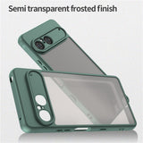 Sony Xperia 10 VII - EIDERWOOD Mat Hybrid Bagside Cover - Gennemsigtig / Grøn