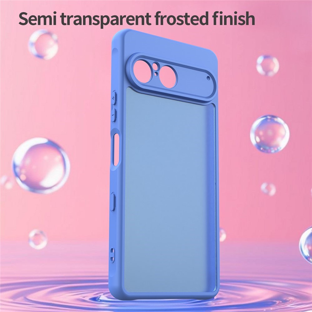 Sony Xperia 10 VII - EIDERWOOD Mat Hybrid Bagside Cover - Gennemsigtig / Blå
