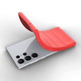 Samsung Galaxy S23 Ultra Fleksibelt Plastik Bagside Cover - Rød