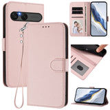 Sony Xperia 10 VII - EIDERWOOD Kunstlæder Flip Cover - Kortholder & Strop - Lyserød